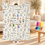 Couverture à colorier — Noël — mise en scène